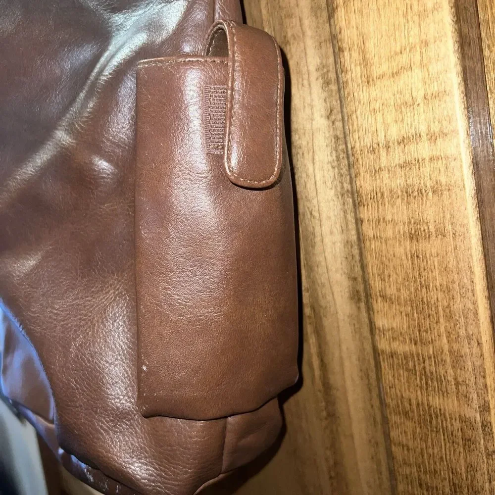 Strada Brown Shoulder‎ Bag Purse Handbag Faux Leather Pre-owned
